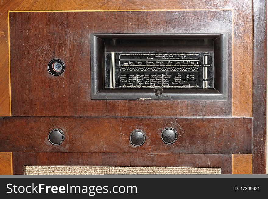 A close up of a radio