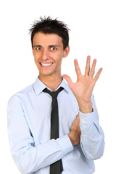 Businessman Saying Welcome Stock Photos Businessman Saying Welcome Stock Photos