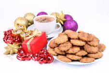 Hot Chocolate And Cinnamon Cookies Stock Images Hot Chocolate And Cinnamon Cookies Stock Images