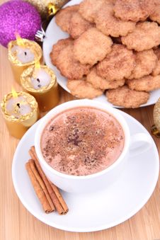 Hot Chocolate And Cinnamon Cookies Royalty Free Stock Photos Hot Chocolate And Cinnamon Cookies Royalty Free Stock Photos