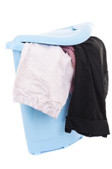 Basket Of Dirty Laundry On White Royalty Free Stock Photo Basket Of Dirty Laundry On White Royalty Free Stock Photo