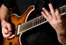 Guitar Playing Royalty Free Stock Photography
