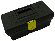 Isolated Black Toolbox, Close-Up Stock Images Isolated Black Toolbox, Close-Up Stock Images