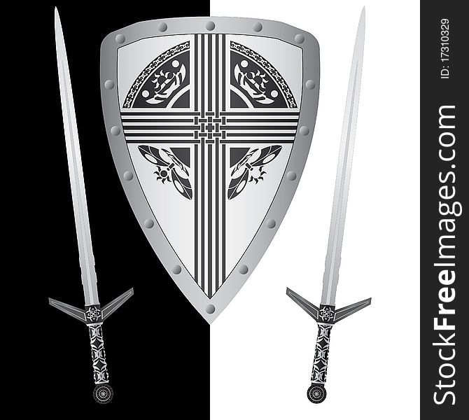 Fantasy Shield And Swords