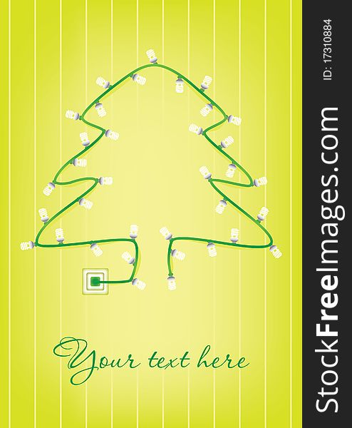 Energy-saving tree for christmas holidays