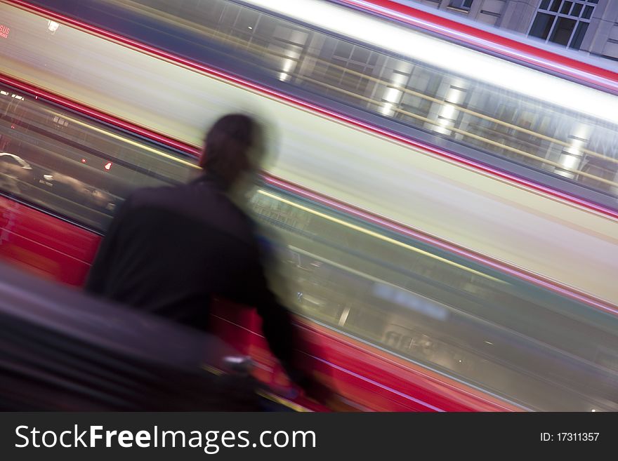 Rikshaw Driver At Piccadilly Circus, London