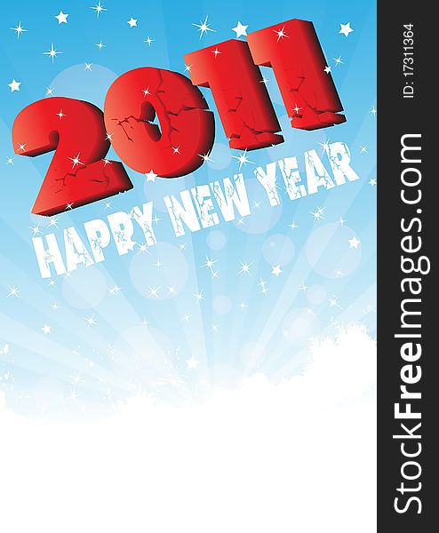 Happy New Year 2011. Clip-art