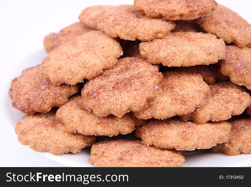 A Plate of cinnamon cookies