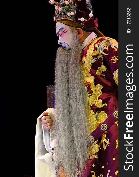 Chinese opera actor perform on stage