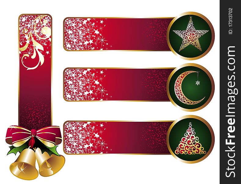 Set Of Christmas Banners