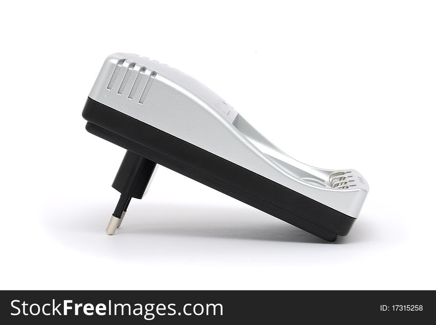 A battery charger isolated on a white background