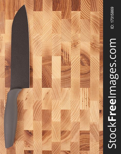 Kitchen Knifes Isolated On Wooden Background