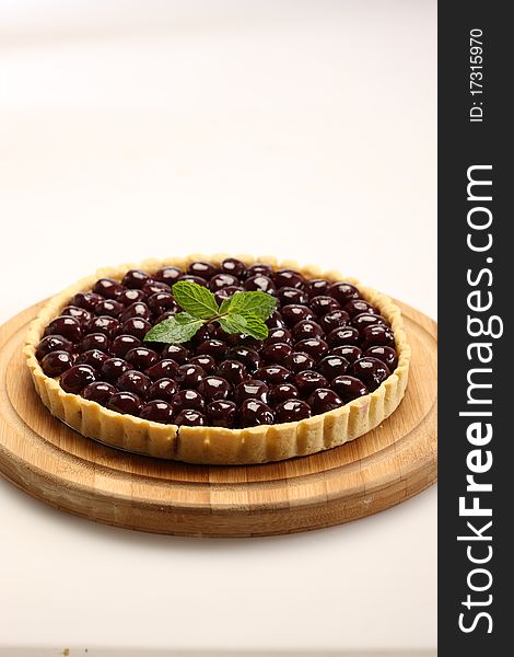 Delicious cheese cake with blueberry fruit as toping. Delicious cheese cake with blueberry fruit as toping