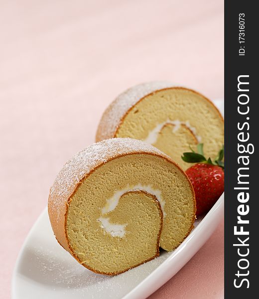Delicious and smooth roll cheese cake