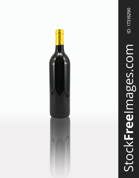 Wine bottle isolated on a white background