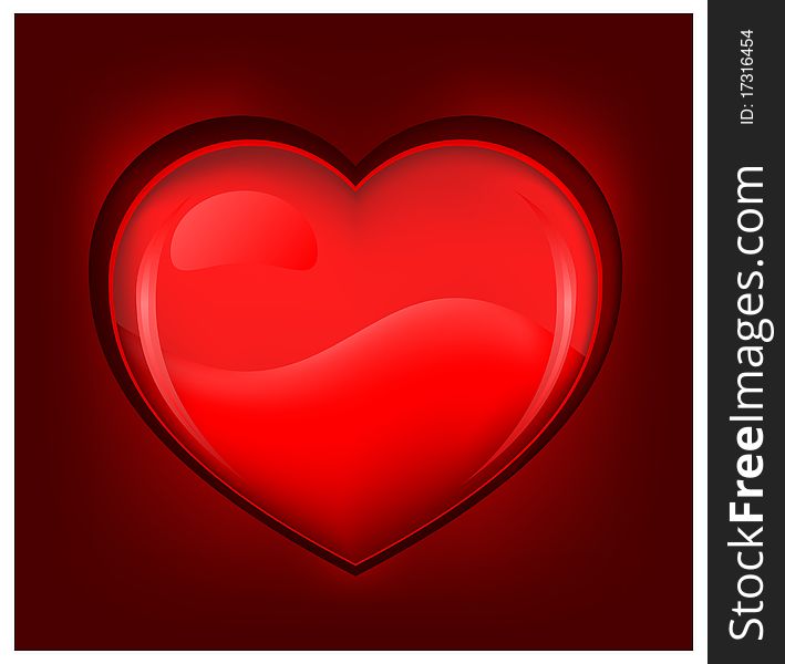 Vector illustration of red hearts on dark background Valentines Day element for design. Vector illustration of red hearts on dark background Valentines Day element for design