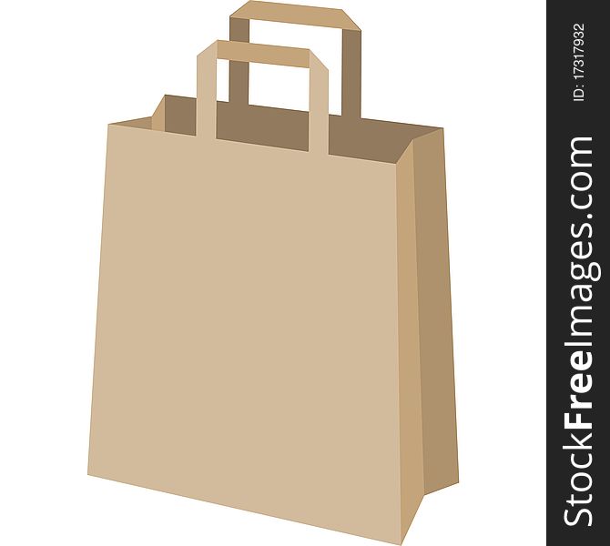 Shopping bag used to make purchases in cardboard