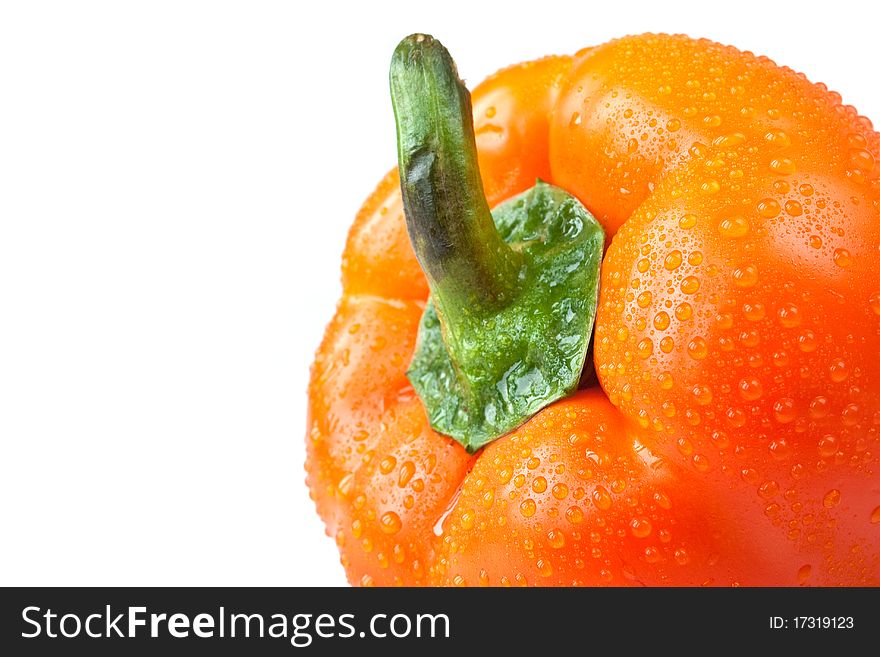 Capsicum. sweet peppers on white background