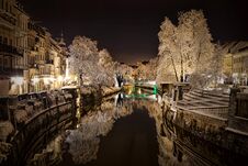 Ljubljana By Night Stock Images