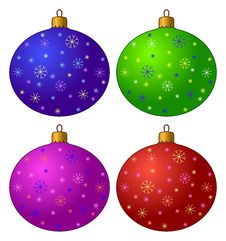 Christmas-tree Decorations, Set Royalty Free Stock Photos Christmas-tree Decorations, Set Royalty Free Stock Photos