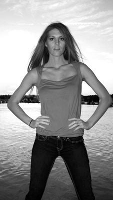 B&W Lady By A Lake Royalty Free Stock Photography B&W Lady By A Lake Royalty Free Stock Photography