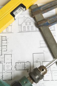 Work Plans With Tools On It Royalty Free Stock Images Work Plans With Tools On It Royalty Free Stock Images