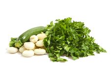 Zucchini, Onions And Parsley Stock Photos Zucchini, Onions And Parsley Stock Photos