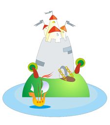 The Castle On Island. Stock Photos The Castle On Island. Stock Photos