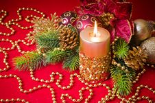 Christmas Candle Royalty Free Stock Image