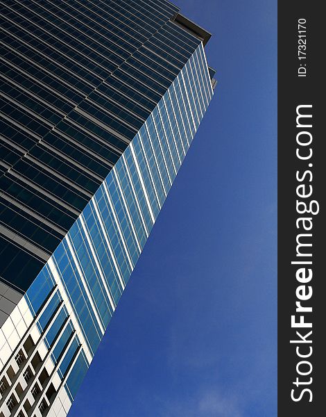 High rise building and blue sky in the city