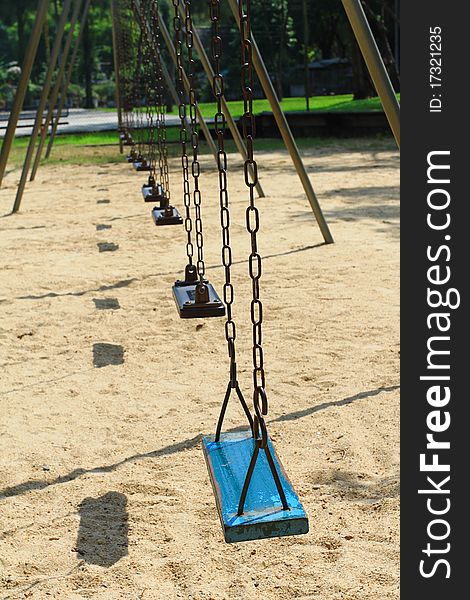 Swing seat in the park in Thailand