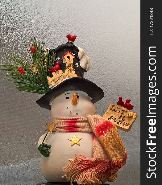 Christmas snowman decoration for holidays