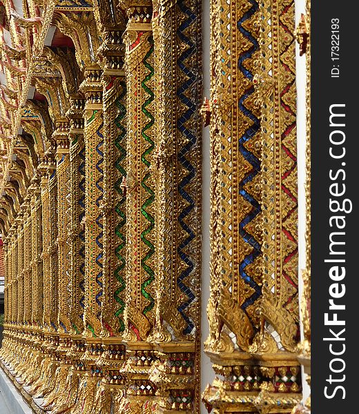 Golden temple in Bangkok Thailand