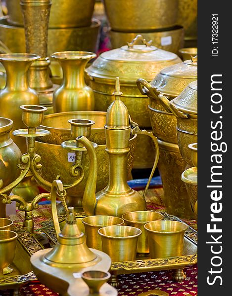 Image of brass tea pot