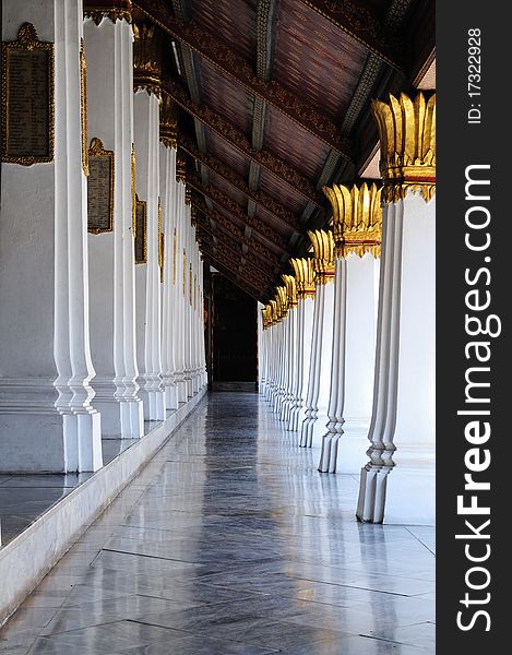 Wat phra keaw walkway in Bangkok Thailand