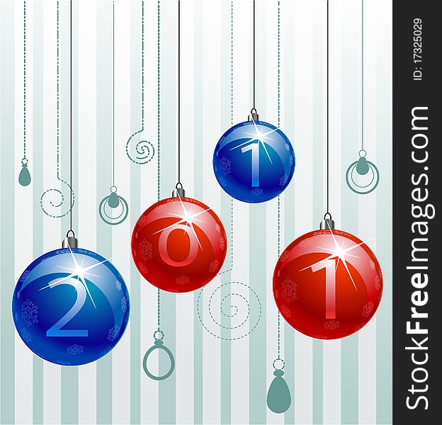 Red and blue balls for 2011