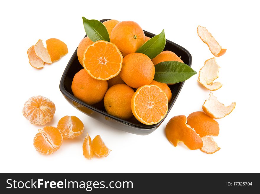 Fresh Tangerines In A Bowl