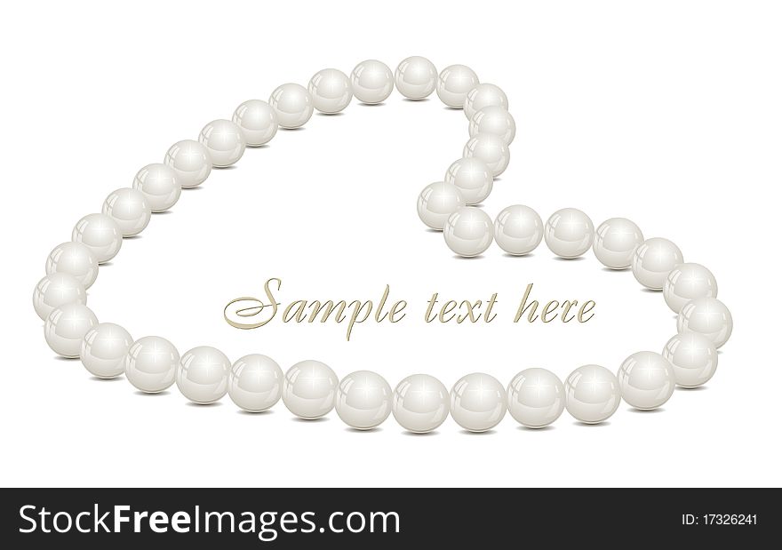 Background with pearls and please for text.
