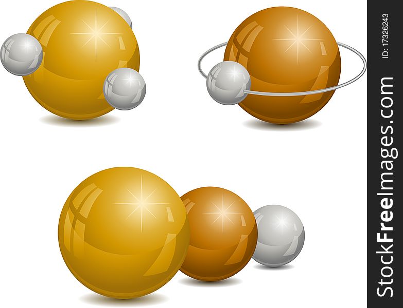 Abstract three designs with spheres.