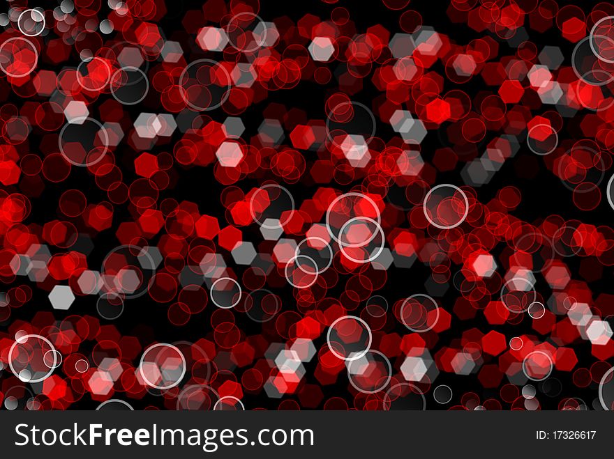 Abstract christmas lights as background on black. Abstract christmas lights as background on black