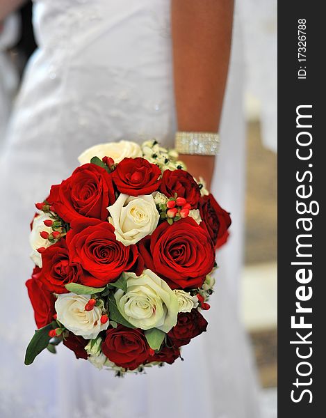 Bouquet with roses for the bride. Bouquet with roses for the bride