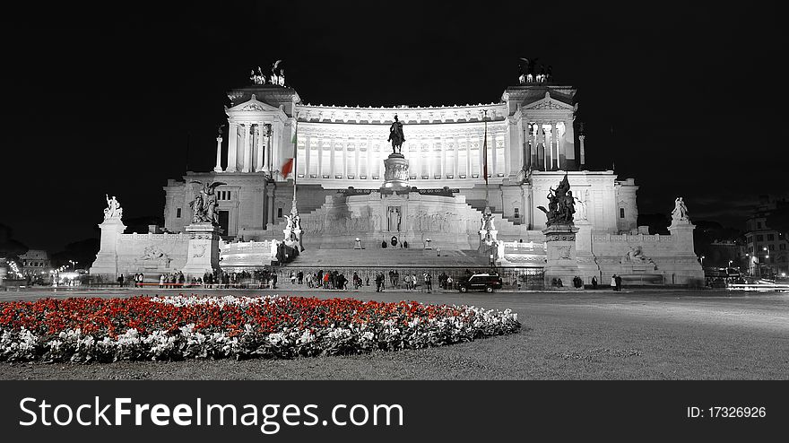 The Monumento Nazionale a Vittorio Emanuele II (National Monument of Victor Emmanuel II) or Altare della Patria (Altar of the Fatherland) or Il Vittoriano is a monument to honour Victor Emmanuel, the first king of a unified Italy, located in Rome, Italy. It occupies a site between the Piazza Venezia and the Capitoline Hill. The monument was designed by Giuseppe Sacconi in 1885; sculpture for it was parceled out to established sculptors all over Italy, such as Angelo Zanelli.[1] It was inaugurated in 1911 and completed in 1935.