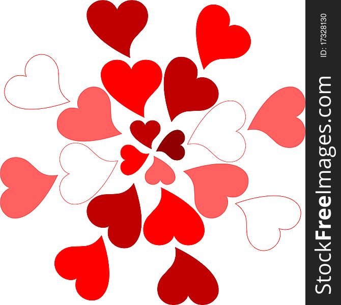 Valentine hearts pattern romantic greeting card