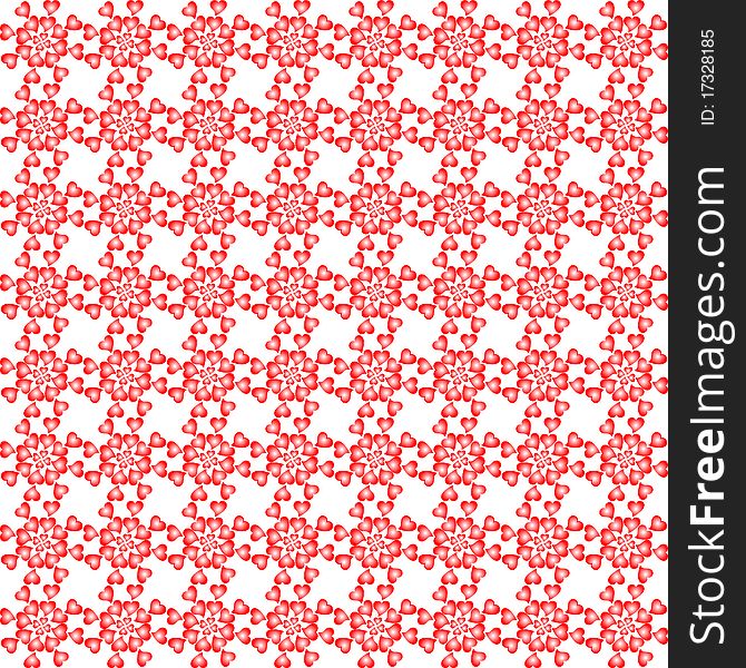 Valentine seamless love hearts pattern background