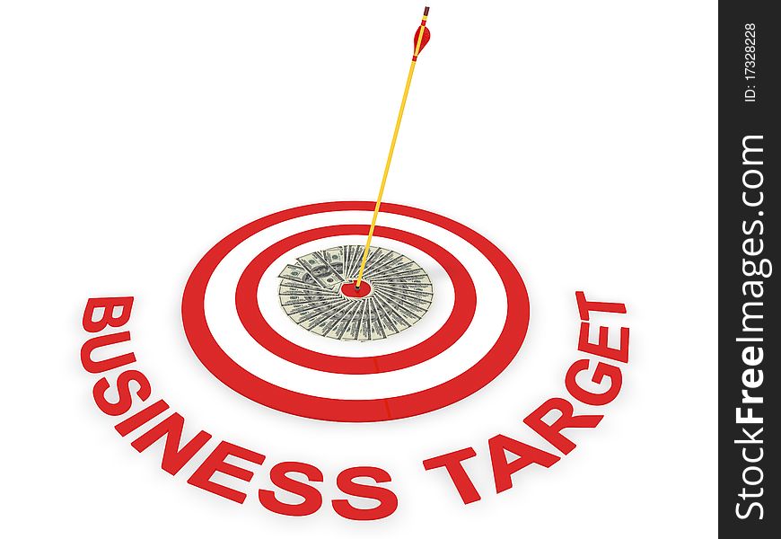 Business Target concept in 3D