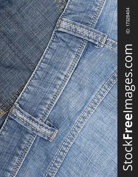 Background with blue jeans material