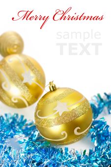 Yellow Christmas Decorations Royalty Free Stock Photo Yellow Christmas Decorations Royalty Free Stock Photo