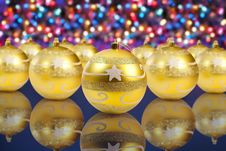 Golden Christmas Decoration Balls Stock Images Golden Christmas Decoration Balls Stock Images