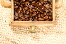 Coffee Beans In The Coffee Grinder Stock Photos Coffee Beans In The Coffee Grinder Stock Photos