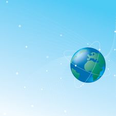 Blue Background With Globe Stock Photography Blue Background With Globe Stock Photography